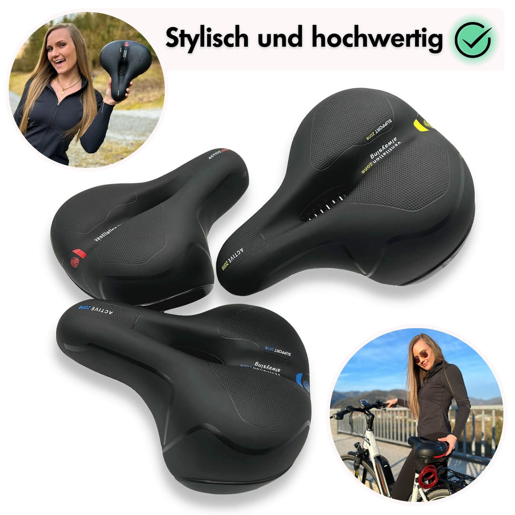 Sandsberg | Sella per Bicicletta CloudComfort Pro | Schiuma Memory che Allevia la Pressione | Nero