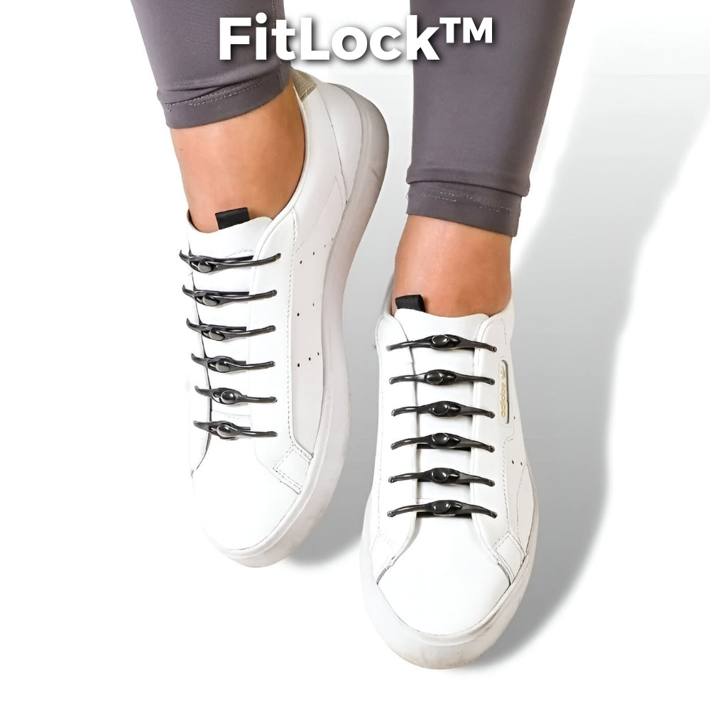 FitLock™ | Lacci elastici senza nodi | 6+6 GRATIS | Per tutte le taglie di scarpe | Sistema di chiusura rapida per vita quotidiana e sport
