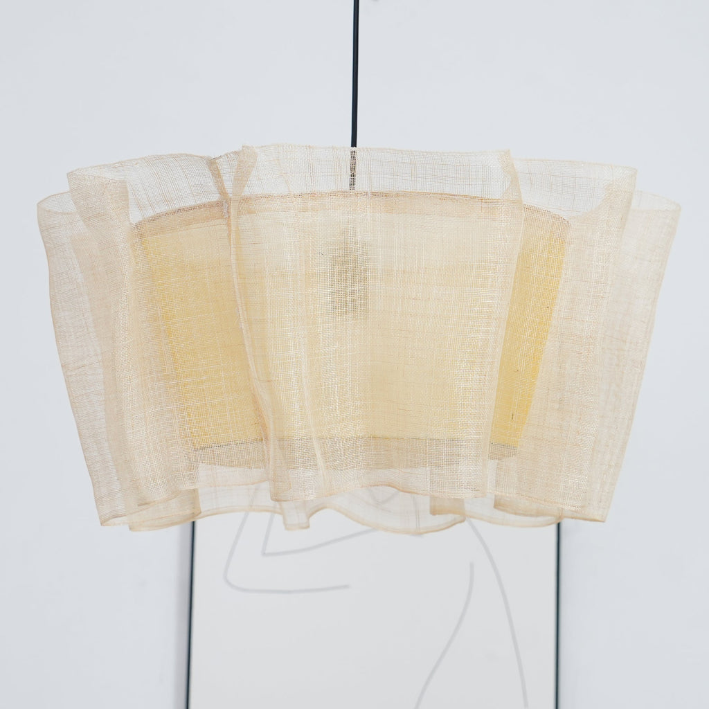 Lampada a sospensione Floxozo – Canapa – Beige – Ø 40 cm – Scandinava