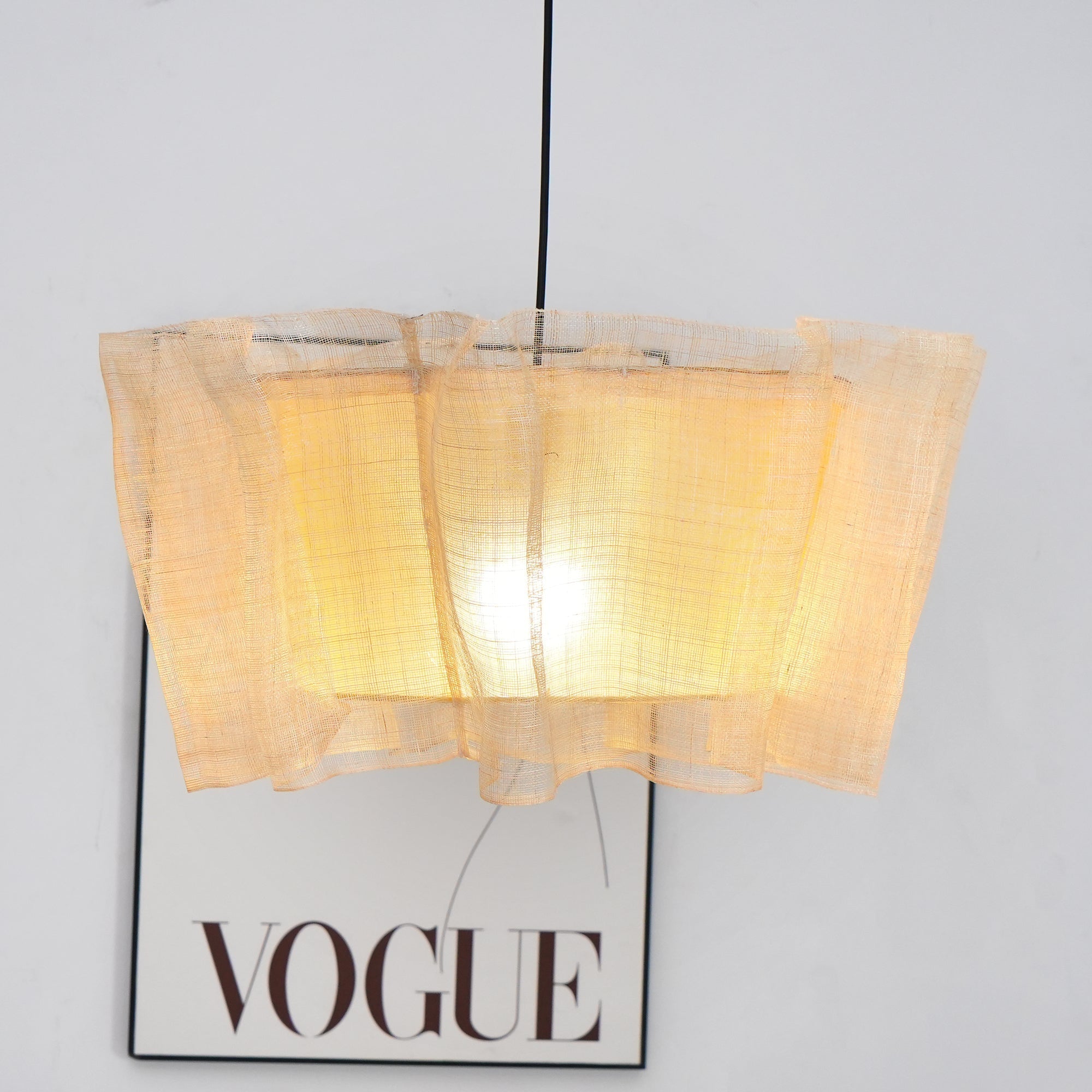 Lampada a sospensione Floxozo – Canapa – Beige – Ø 40 cm – Scandinava