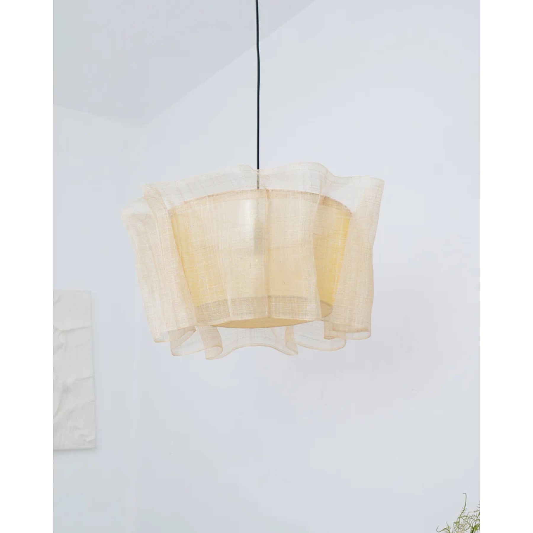 Lampada a sospensione Floxozo – Canapa – Beige – Ø 40 cm – Scandinava