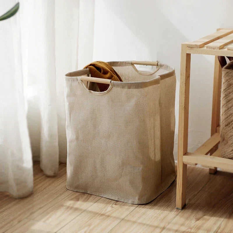 Cesto per la biancheria in cotone e lino JapanStil