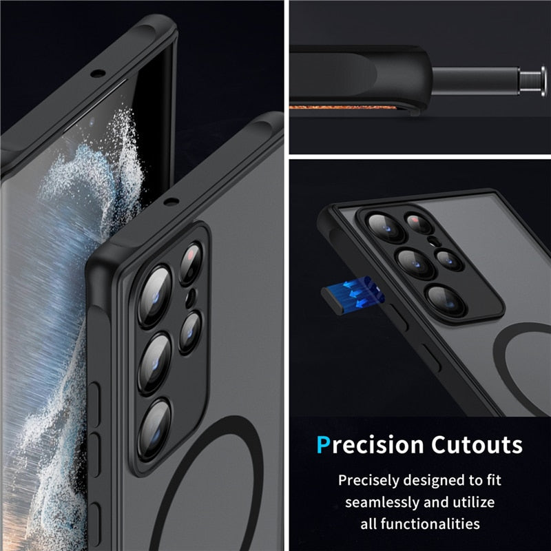 Custodia magnetica resistente agli urti Brehn per Samsung