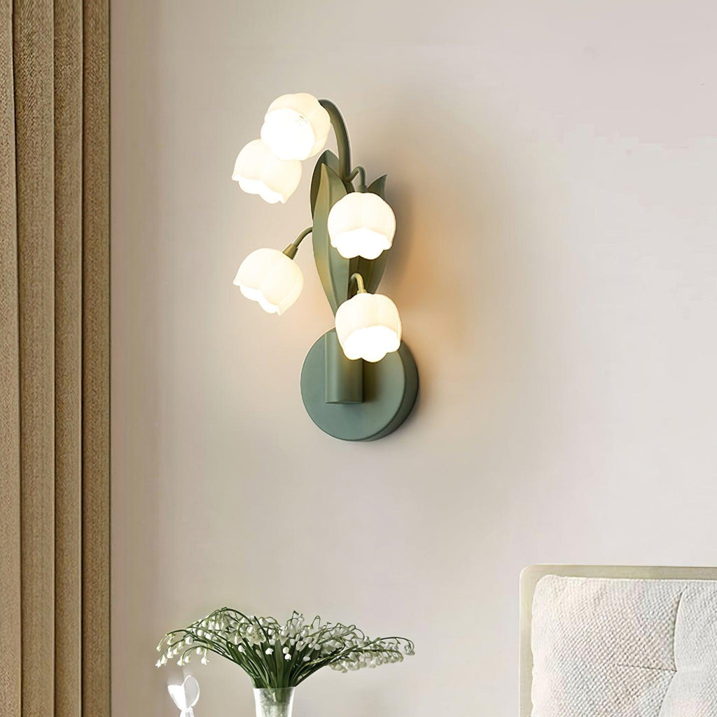 Lampada da parete Blumen Forella – Metallo – Verde/Bianco – 3 opzioni di luce – Moderna/Romantica