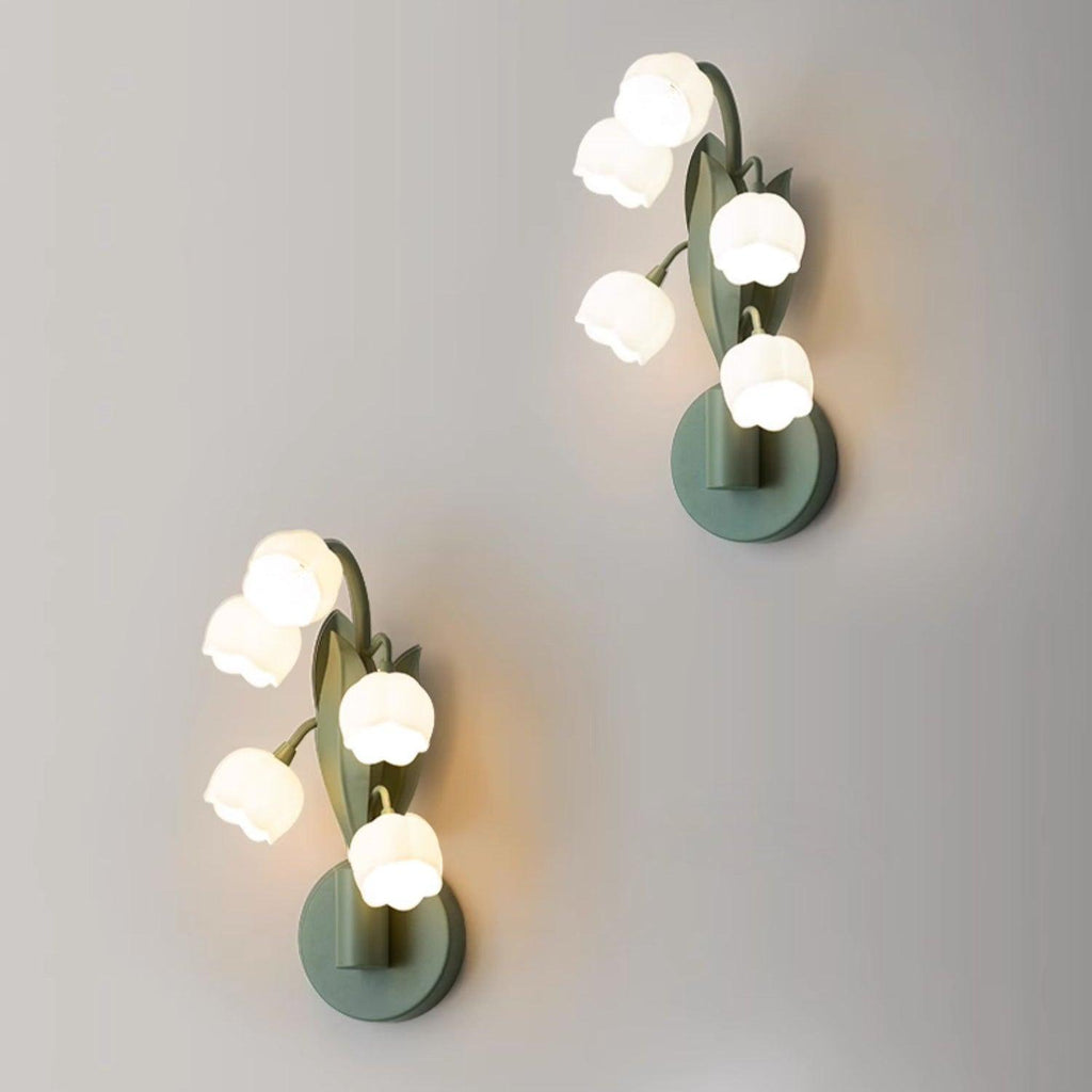 Lampada da parete Blumen Forella – Metallo – Verde/Bianco – 3 opzioni di luce – Moderna/Romantica
