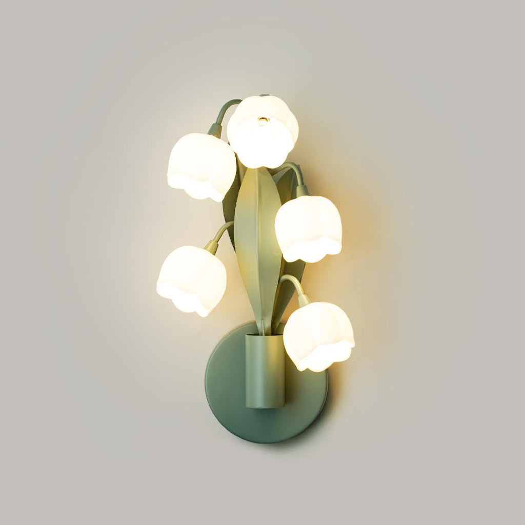 Lampada da parete Blumen Forella – Metallo – Verde/Bianco – 3 opzioni di luce – Moderna/Romantica