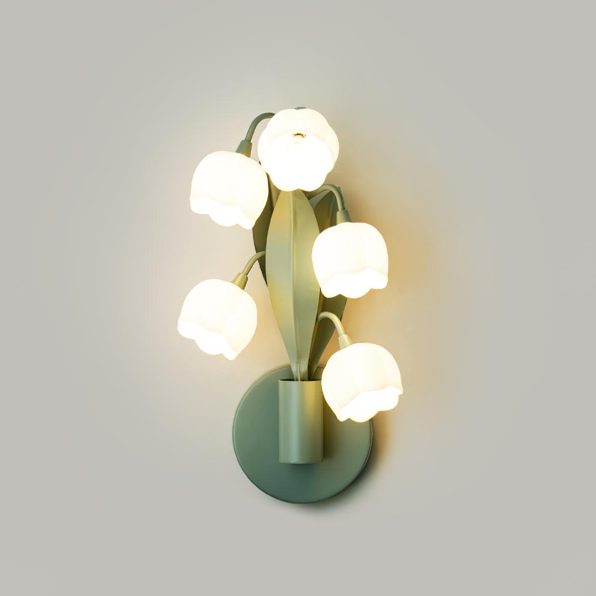 Lampada da parete Blumen Forella – Metallo – Verde/Bianco – 3 opzioni di luce – Moderna/Romantica