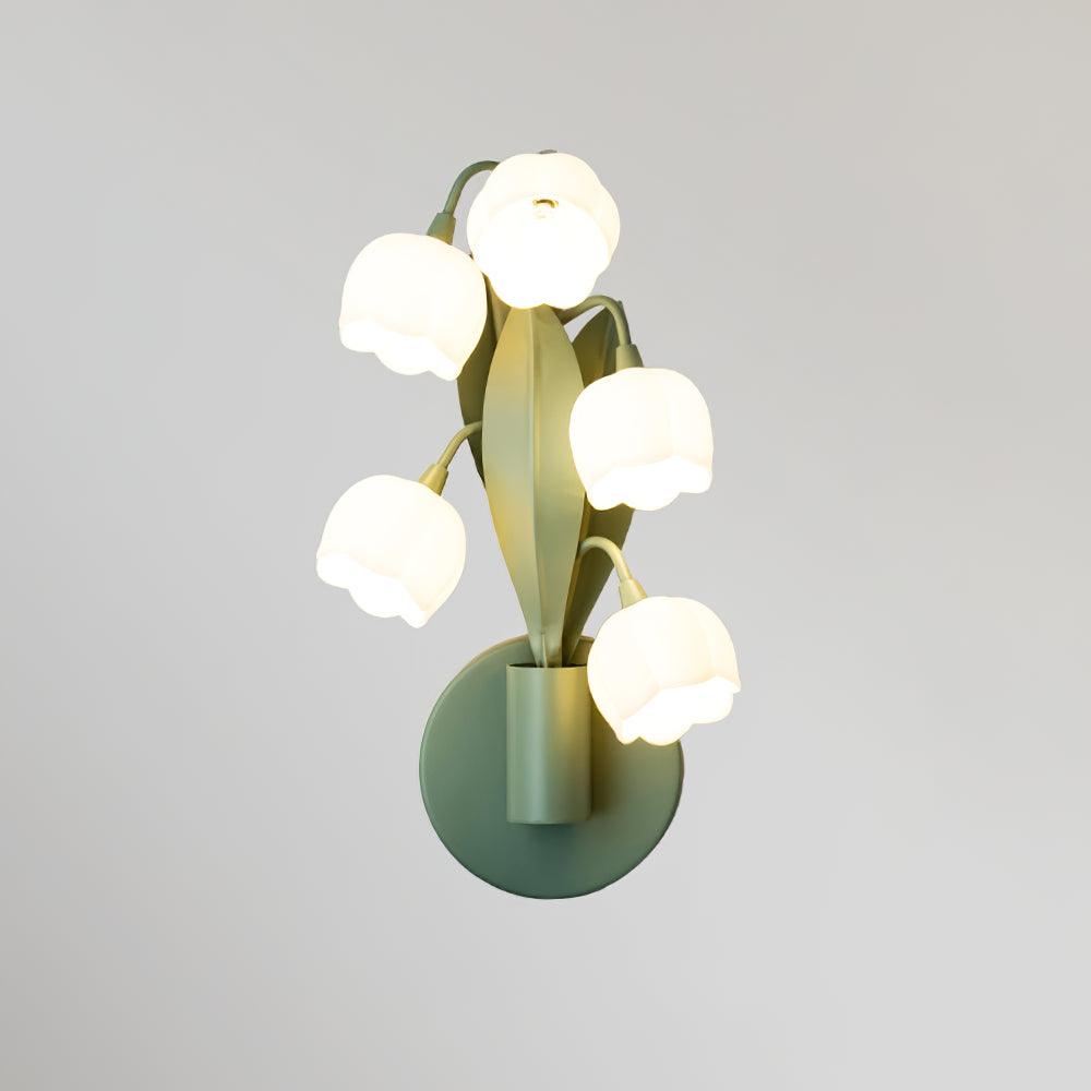 Lampada da parete Blumen Forella – Metallo – Verde/Bianco – 3 opzioni di luce – Moderna/Romantica