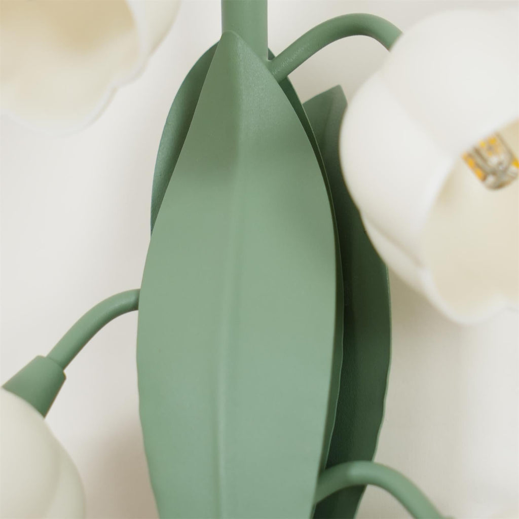 Lampada da parete Blumen Forella – Metallo – Verde/Bianco – 3 opzioni di luce – Moderna/Romantica