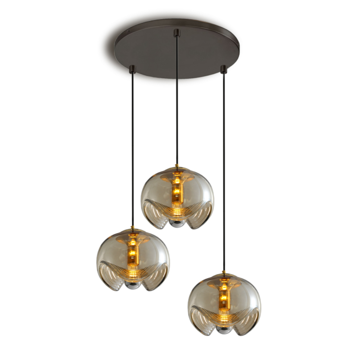 Lampada a sospensione Frivona – Vetro – Trasparente – 1/3 punti luce – Moderna