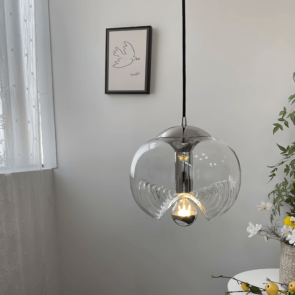 Lampada a sospensione Frivona – Vetro – Trasparente – 1/3 punti luce – Moderna