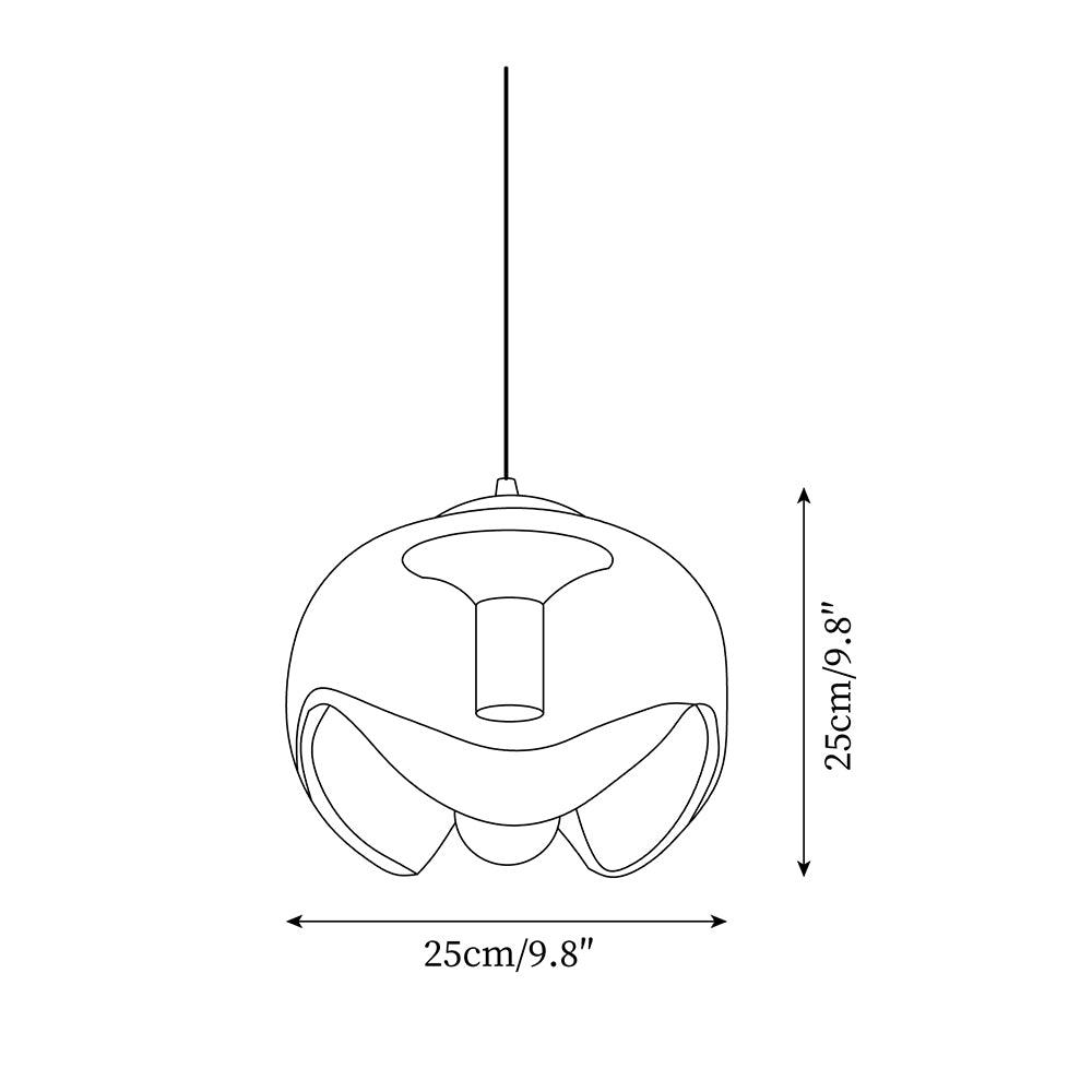 Lampada a sospensione Frivona – Vetro – Trasparente – 1/3 punti luce – Moderna