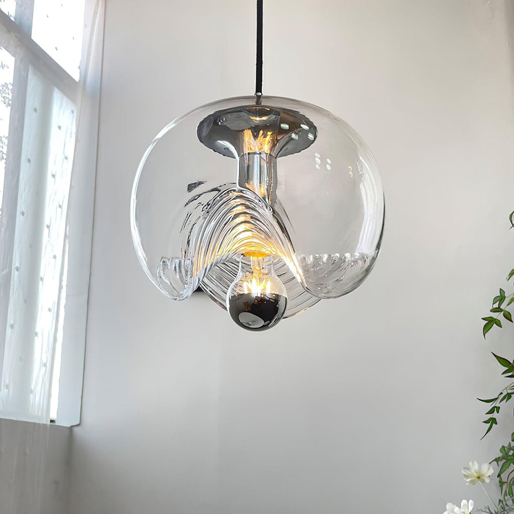 Lampada a sospensione Frivona – Vetro – Trasparente – 1/3 punti luce – Moderna