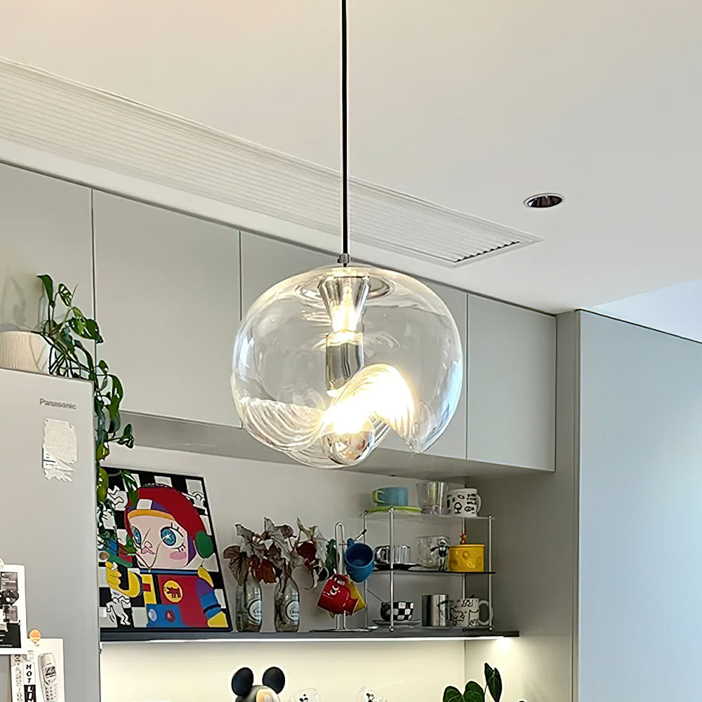 Lampada a sospensione Frivona – Vetro – Trasparente – 1/3 punti luce – Moderna