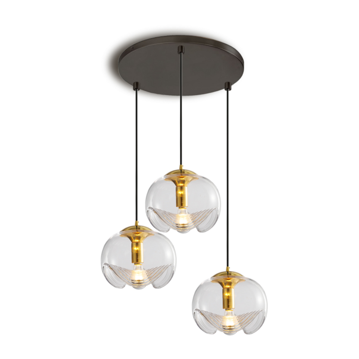 Lampada a sospensione Frivona – Vetro – Trasparente – 1/3 punti luce – Moderna