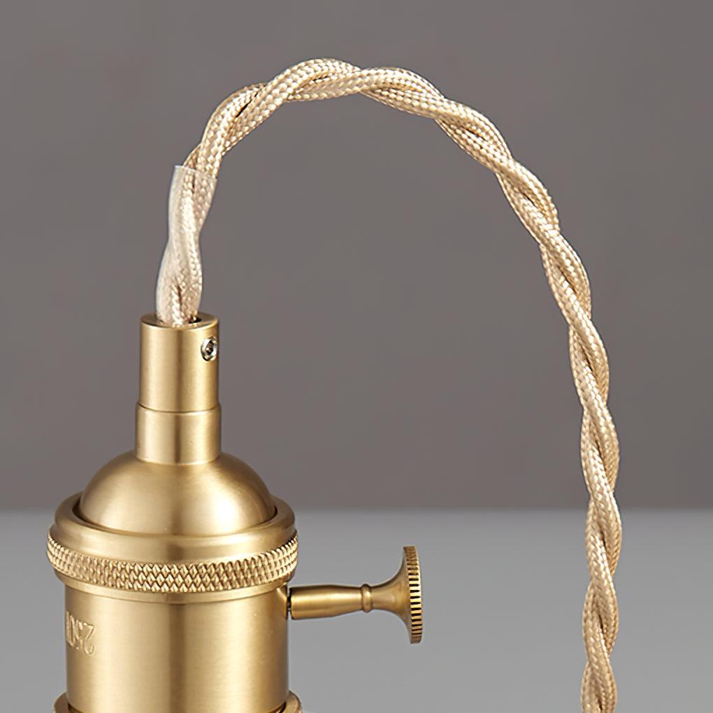 Fulezo Lampada a sospensione – Vetro e Ottone – Trasparente – Ø30 cm – Stile nostalgico per sala da pranzo e soggiorno