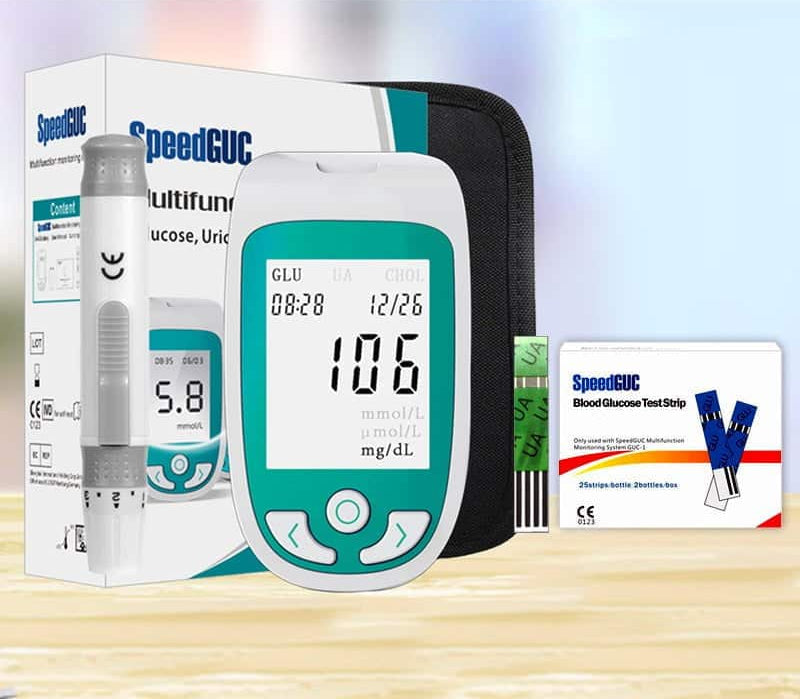 AstraGuard Kit di Test 3-In-1 per Colesterolo, Glucosio e Acido Urico