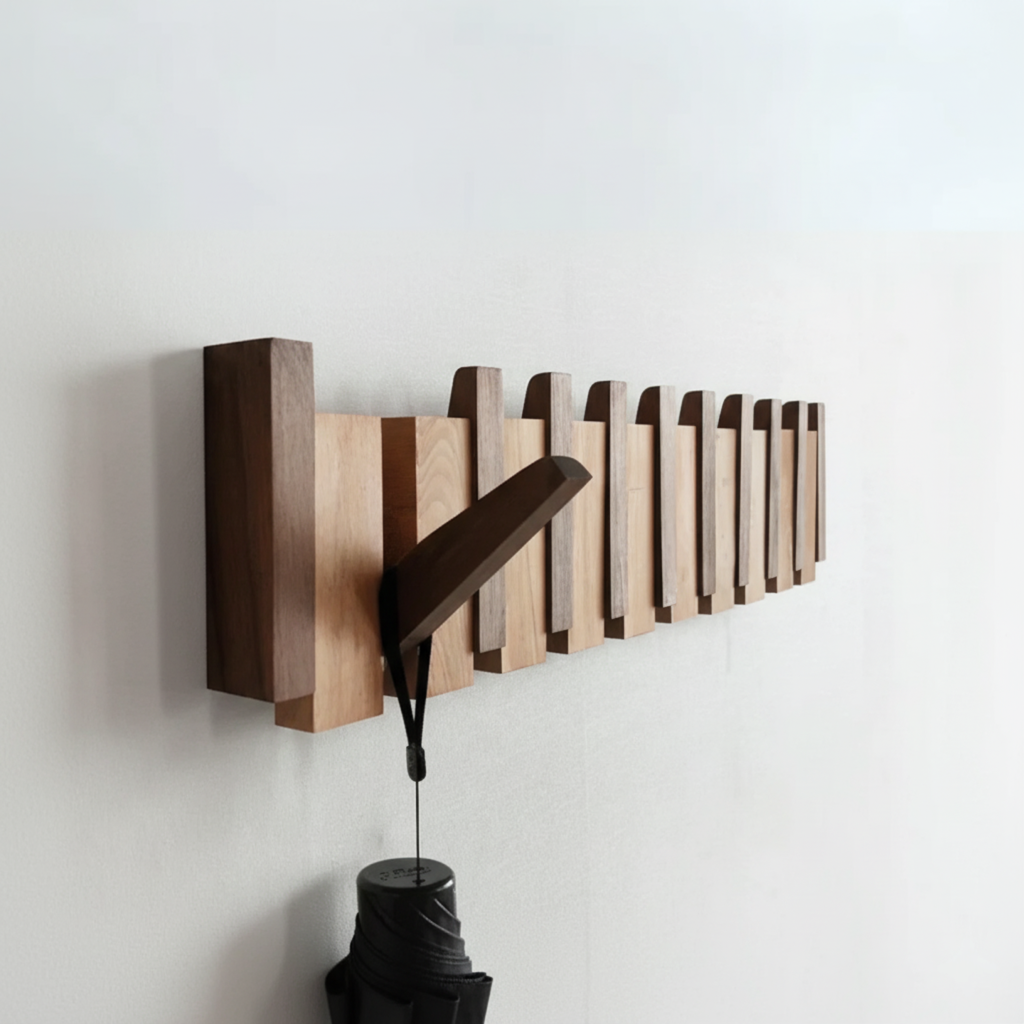 Piano Kleshenger HarmonyCoat – Creativa Appendiabiti in Legno per Ingresso e Corridoio