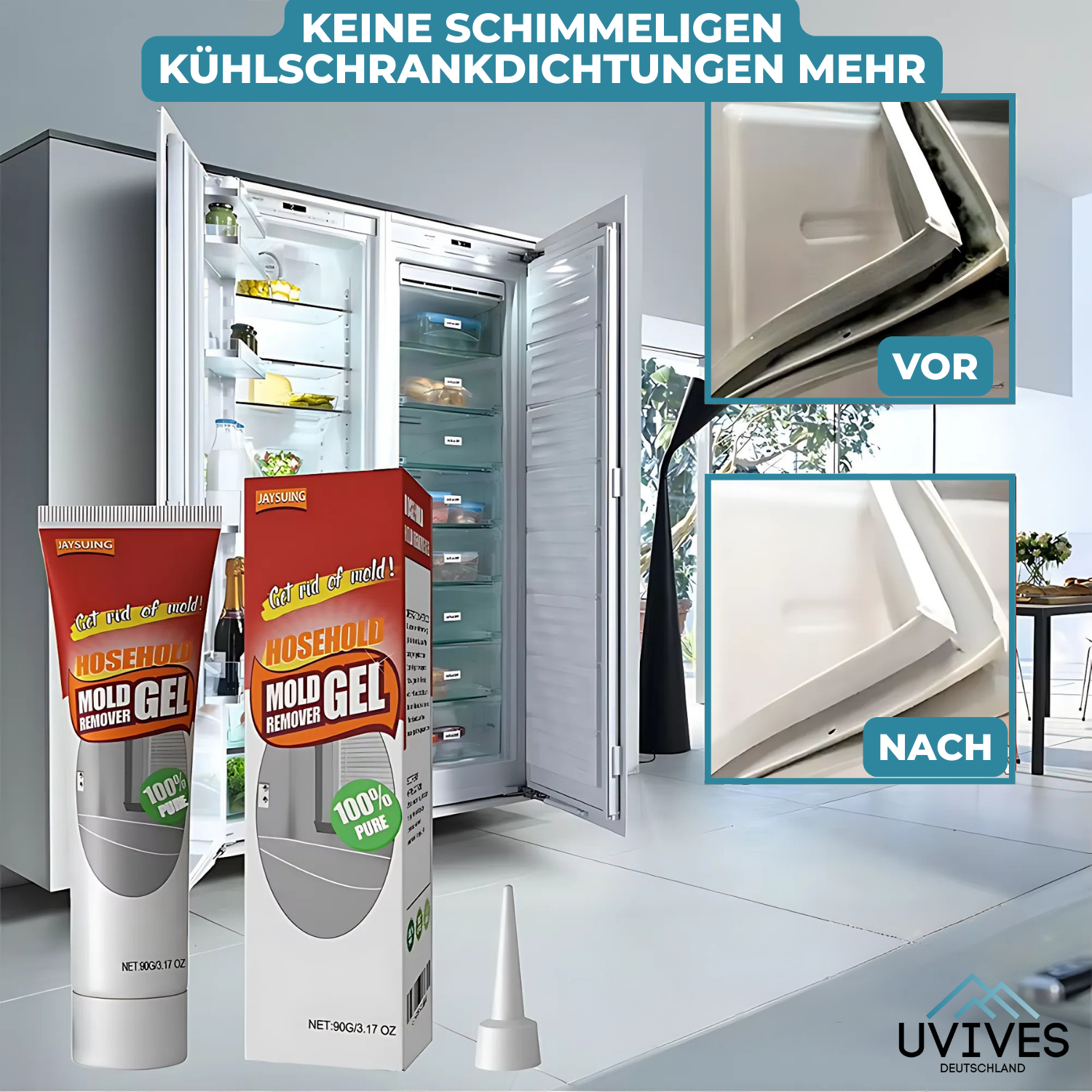 1+1 GRATIS | MoldFix Rimuovi Muffa | Potente & Veloce | Protezione Duratura | Eliminazione Odori