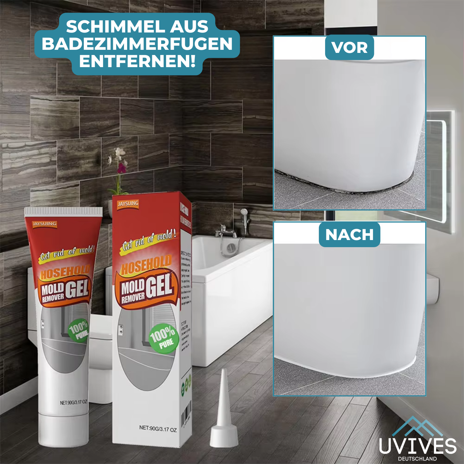 1+1 GRATIS | MoldFix Rimuovi Muffa | Potente & Veloce | Protezione Duratura | Eliminazione Odori