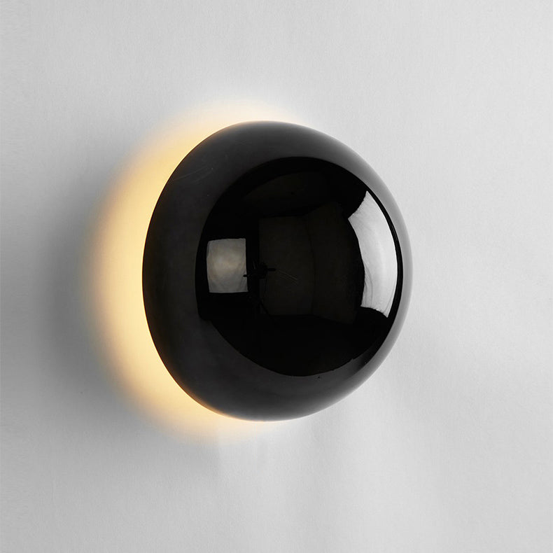 Lampada da Parete Glinova – Ferro & Vetro – Nero – Ø 30 cm – Design Moderno