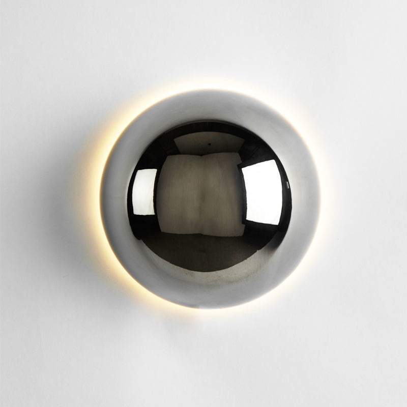 Lampada da Parete Glinova – Ferro & Vetro – Nero – Ø 30 cm – Design Moderno