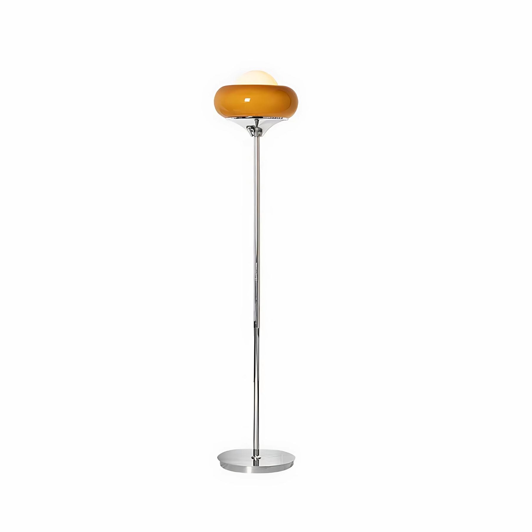 Lampada da terra Gozzuni – Metallo & Vetro – Caramello – Stile Moderno-Retro – Ideale per soggiorno e camera da letto