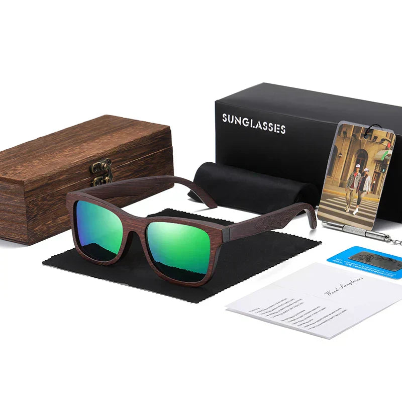 Occhiali da sole in legno polarizzati Timbergrain con lenti UV400