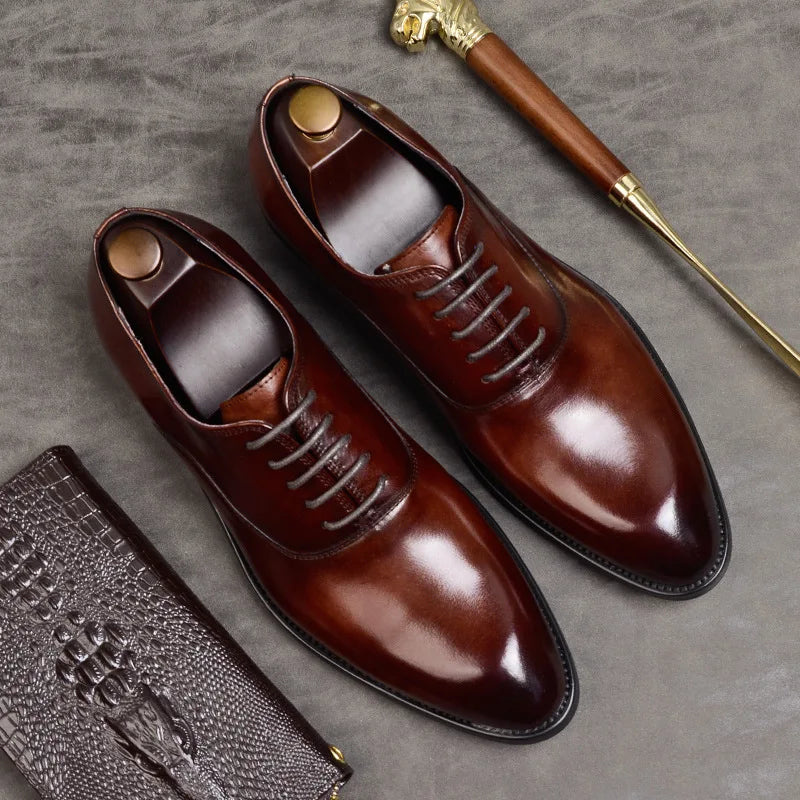 Scarpe Oxford Aurelo in pelle italiana per abbigliamento formale