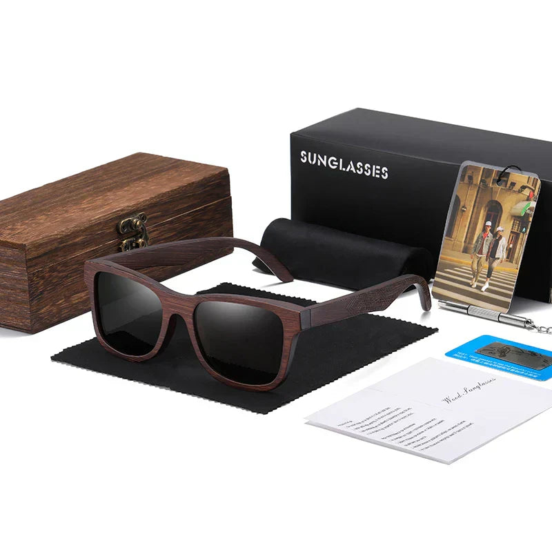 Occhiali da sole in legno polarizzati Timbergrain con lenti UV400