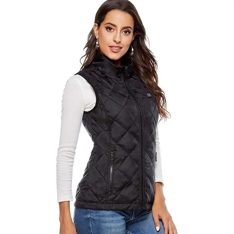 ThermaBelle Gilet Riscaldato per Donne | Gilet USB Riscaldato con Tecnologia Infrarossa | Regolazione del Calore & Leggero | Ideale per Autunno & Inverno