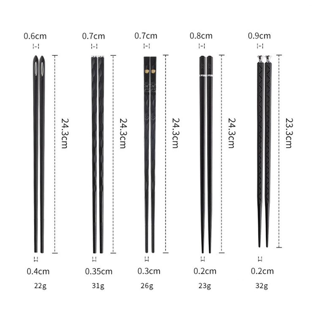 DineLux – Set di Bacchette da Tavola Lussuoso con Design Raffinati (5 Paia)