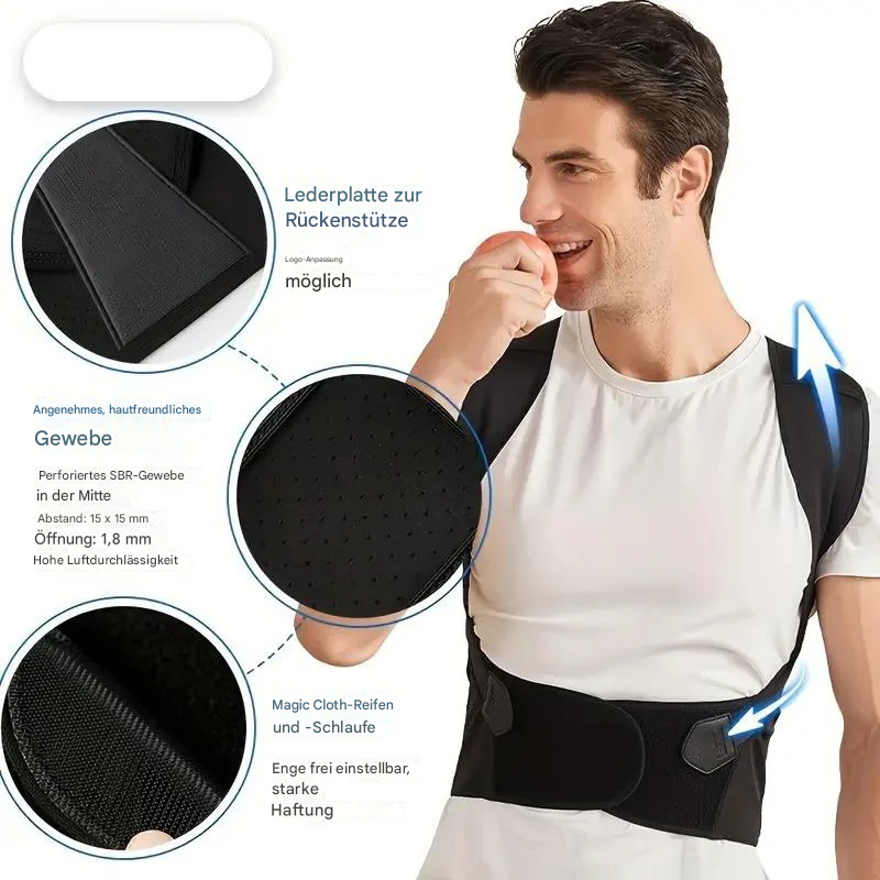Dispositivo Ergonomico per la Correzione della Postura per il Sollievo del Dolore al Collo e alla Schiena Regolabile e Stabile