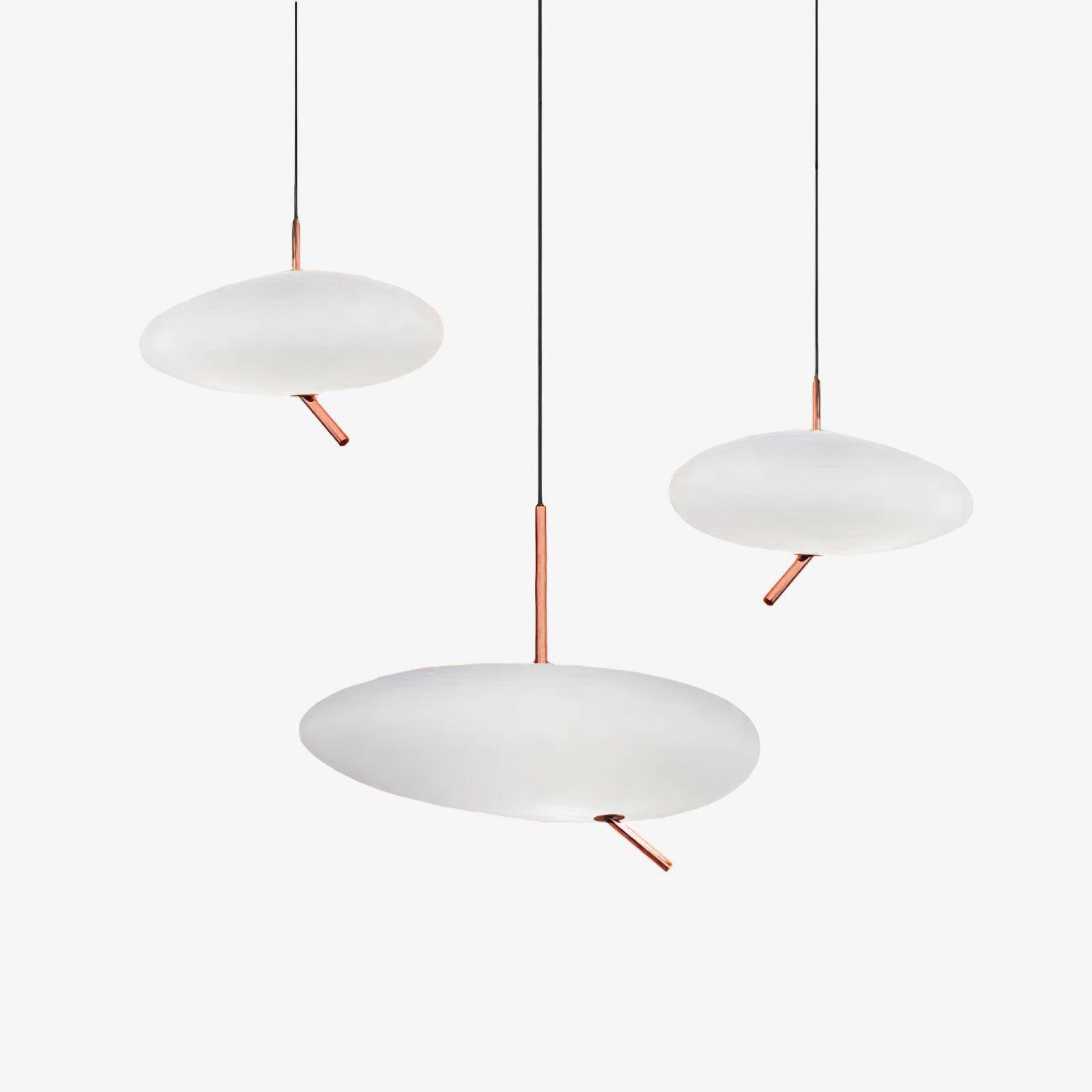 Lampada a sospensione – Rosa oro e Bianco – Design moderno – Ideale per sala da pranzo e soggiorno