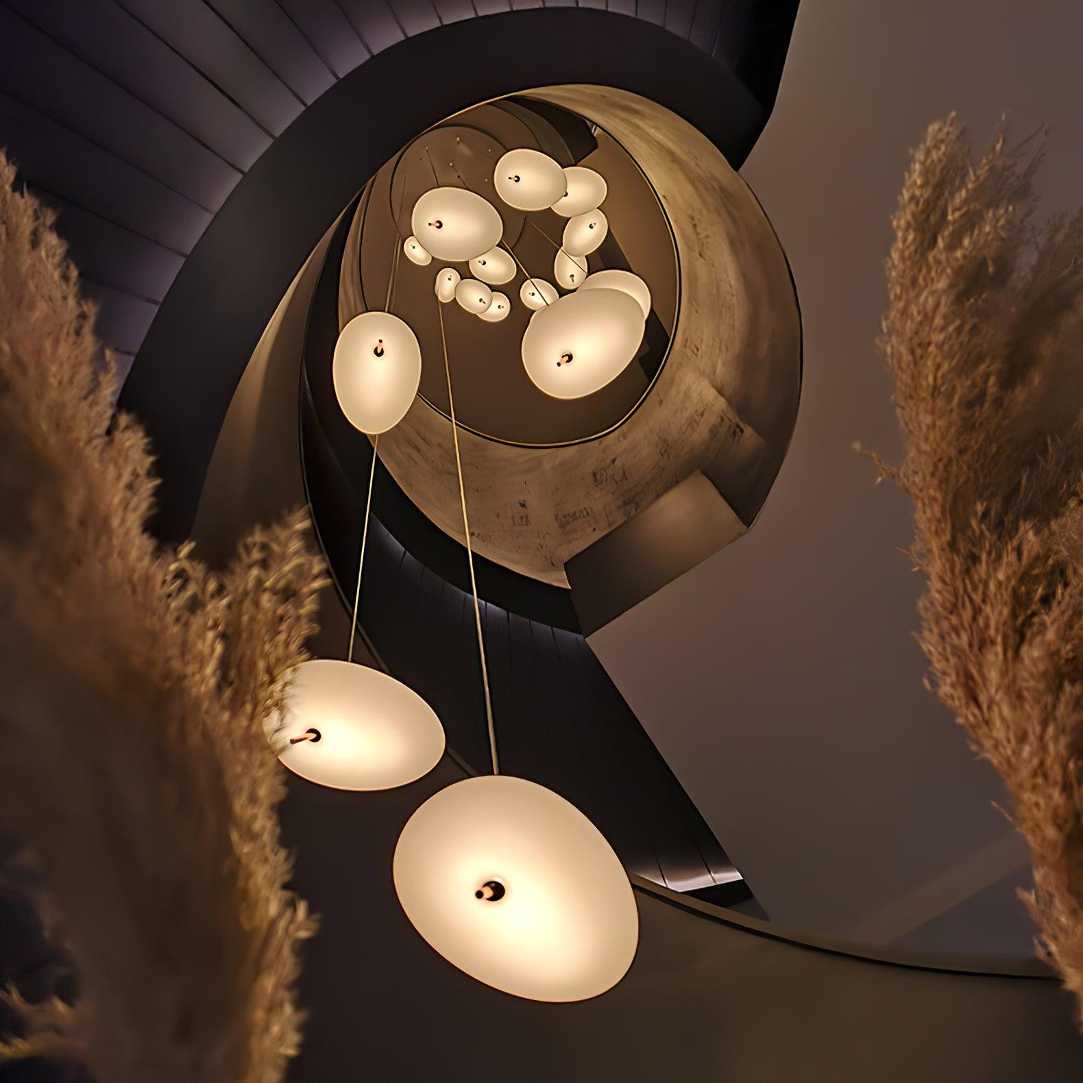 Lampada a sospensione – Rosa oro e Bianco – Design moderno – Ideale per sala da pranzo e soggiorno