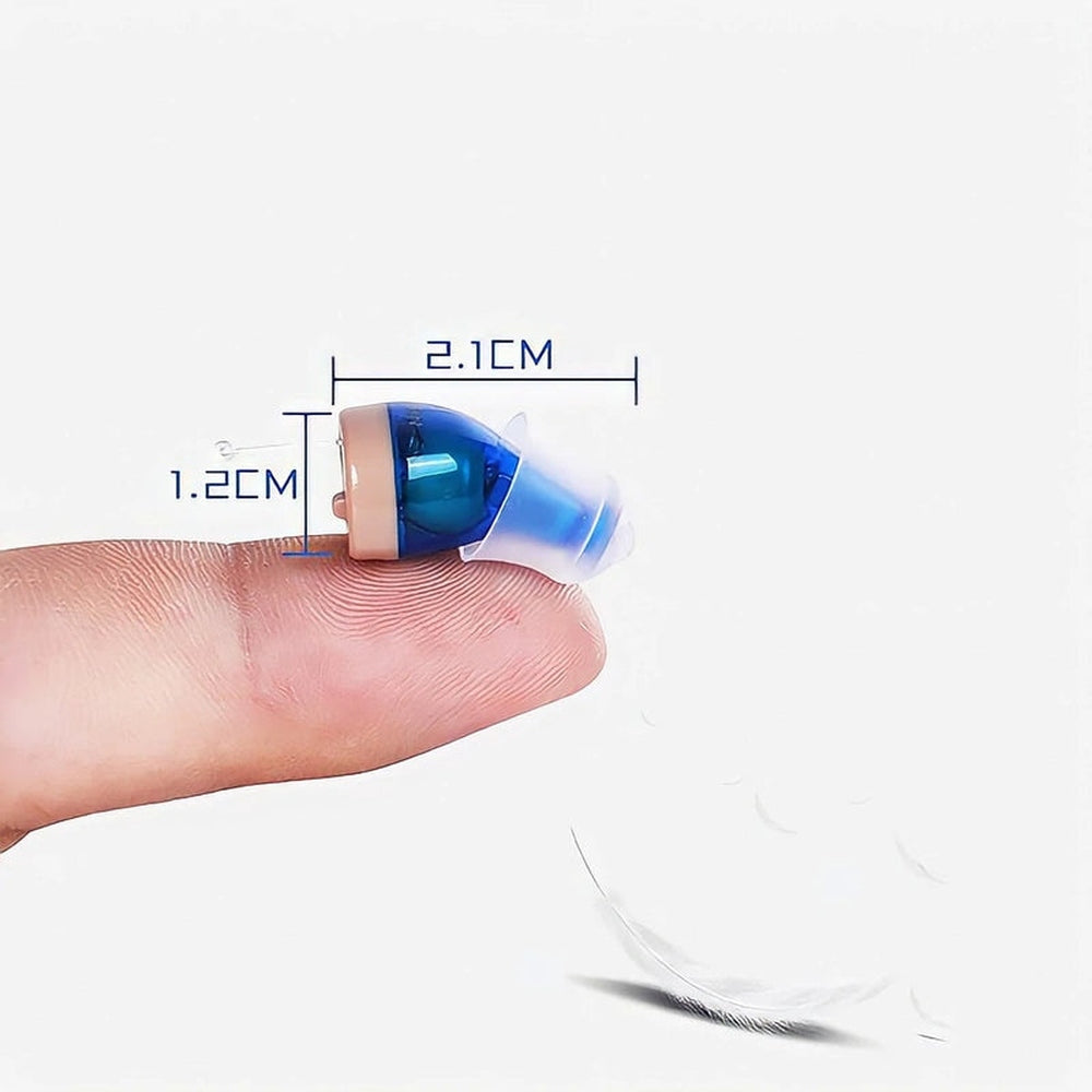 Brehn | HearPro ITC-Amplicatore di Suono | Ricaricabile | Intelligente Riduzione del Rumore | Design In-Ear (Discreto) | 20 Ore di Autonomia | Inclusa Custodia di Ricarica Portatile