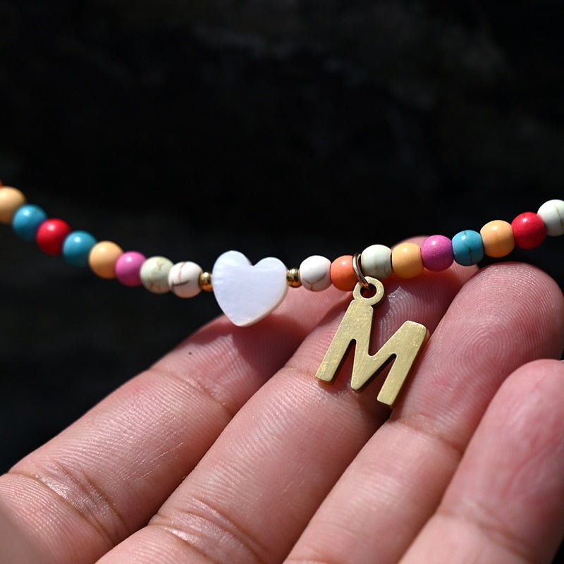 Collana di perline Sandsberg con pendente a forma di lettera
