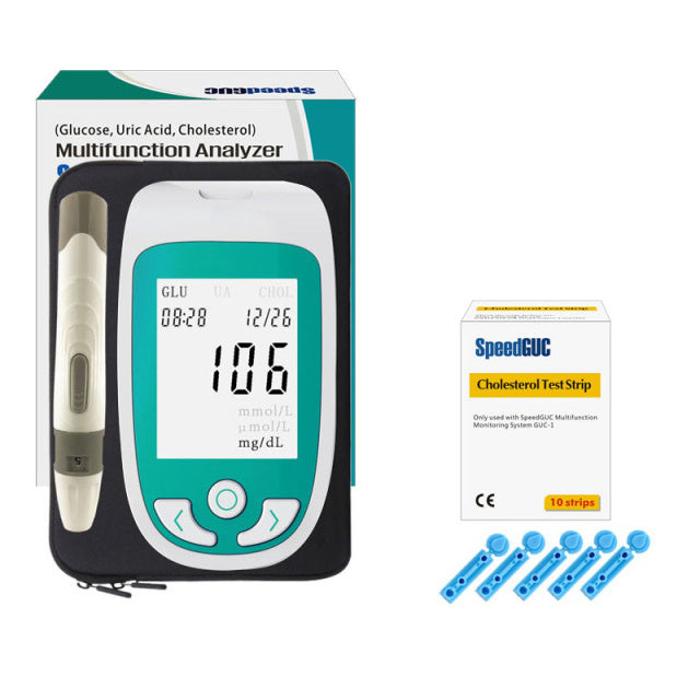 AstraGuard Kit di Test 3-In-1 per Colesterolo, Glucosio e Acido Urico