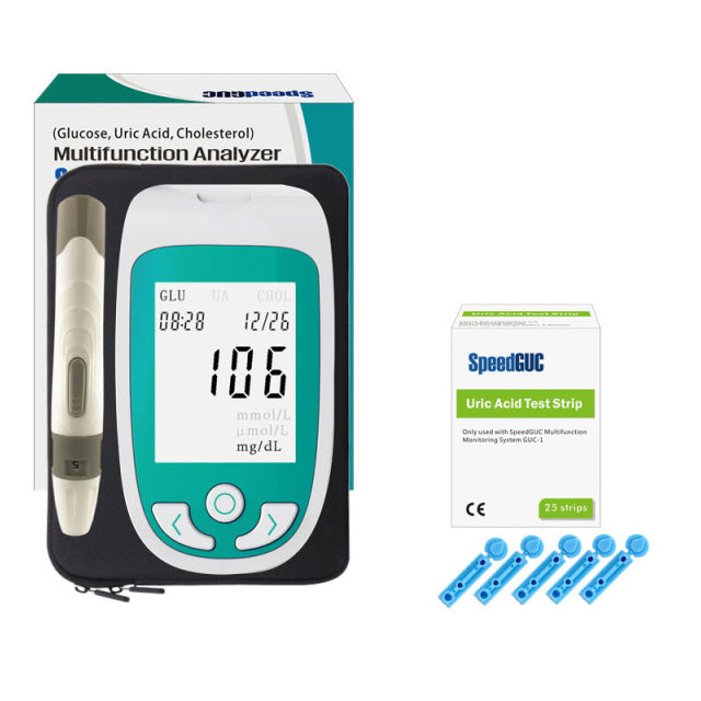 AstraGuard Kit di Test 3-In-1 per Colesterolo, Glucosio e Acido Urico