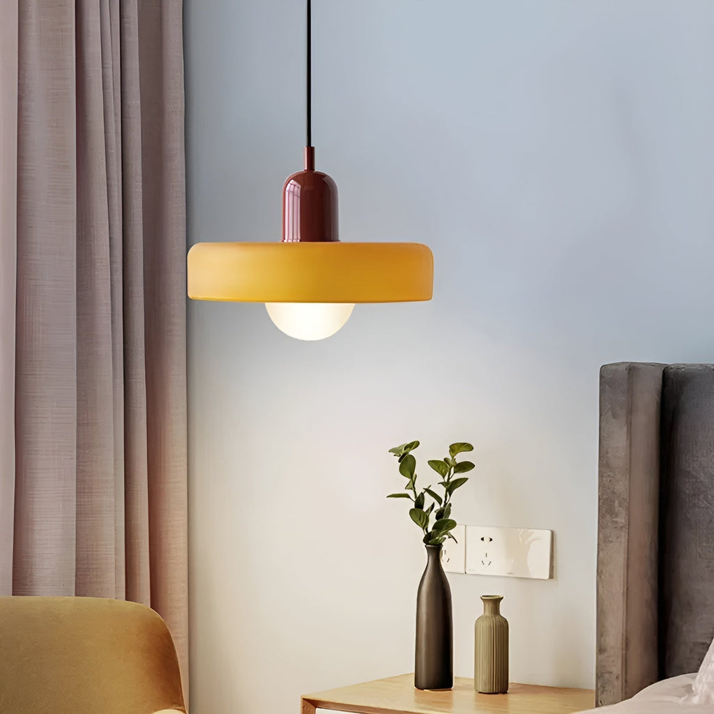 Lampada a sospensione in vetro - Regolabile e Colorata - Design Chic