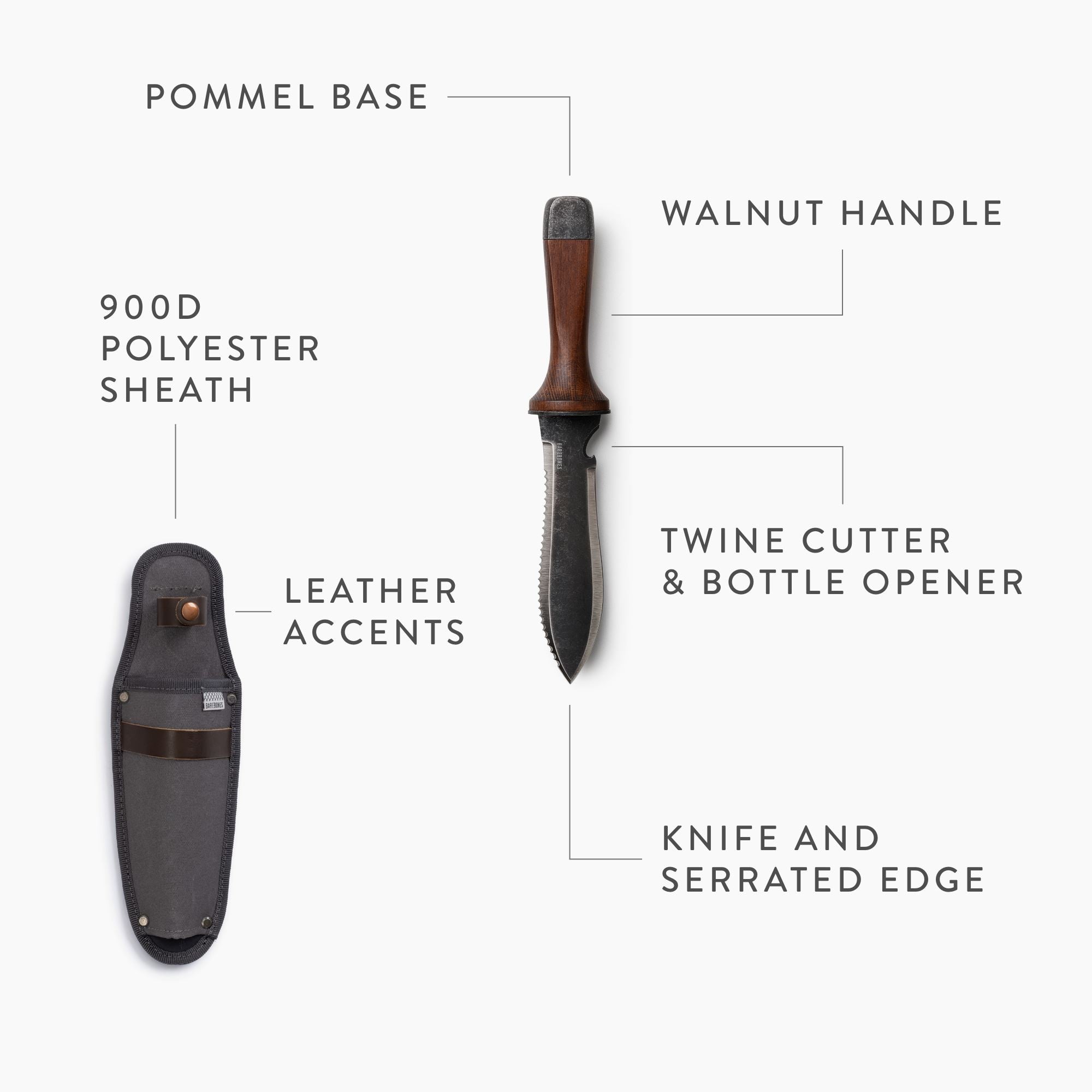 Coltello da Sopravvivenza TrailForge con Impugnatura Pro e Manico Ergonomico e Lama Robusta