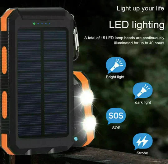 LyraCharge 30000mAh Power Bank Solare IP67 Impermeabile