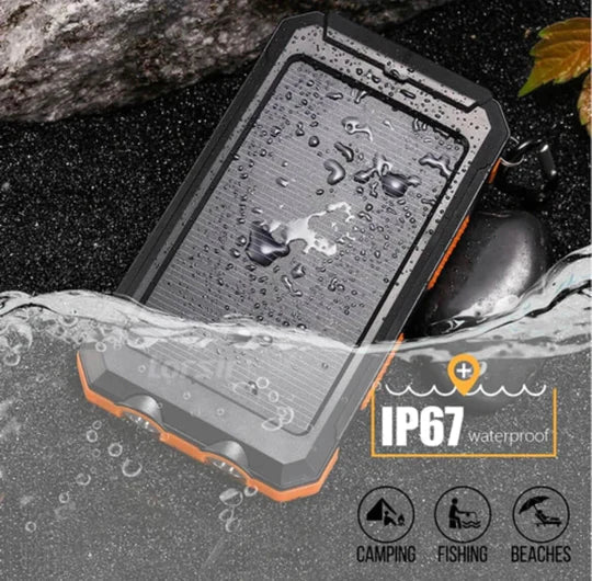 LyraCharge 30000mAh Power Bank Solare IP67 Impermeabile