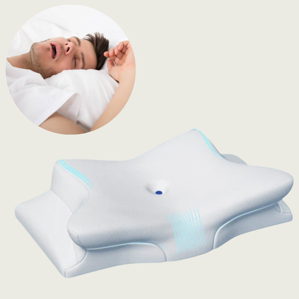 Cuscino Anti-Snoring | Supporto Ergonomico per Collo e Testa | Bianco