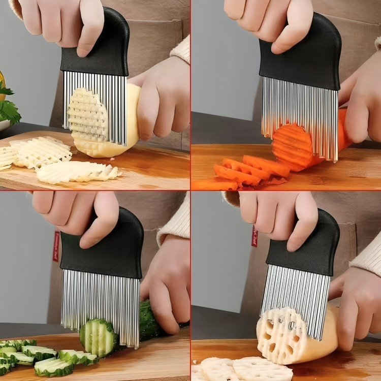 RippleCutter - Raspador di Cucina a Forma di Ondina in Acciaio Inossidabile