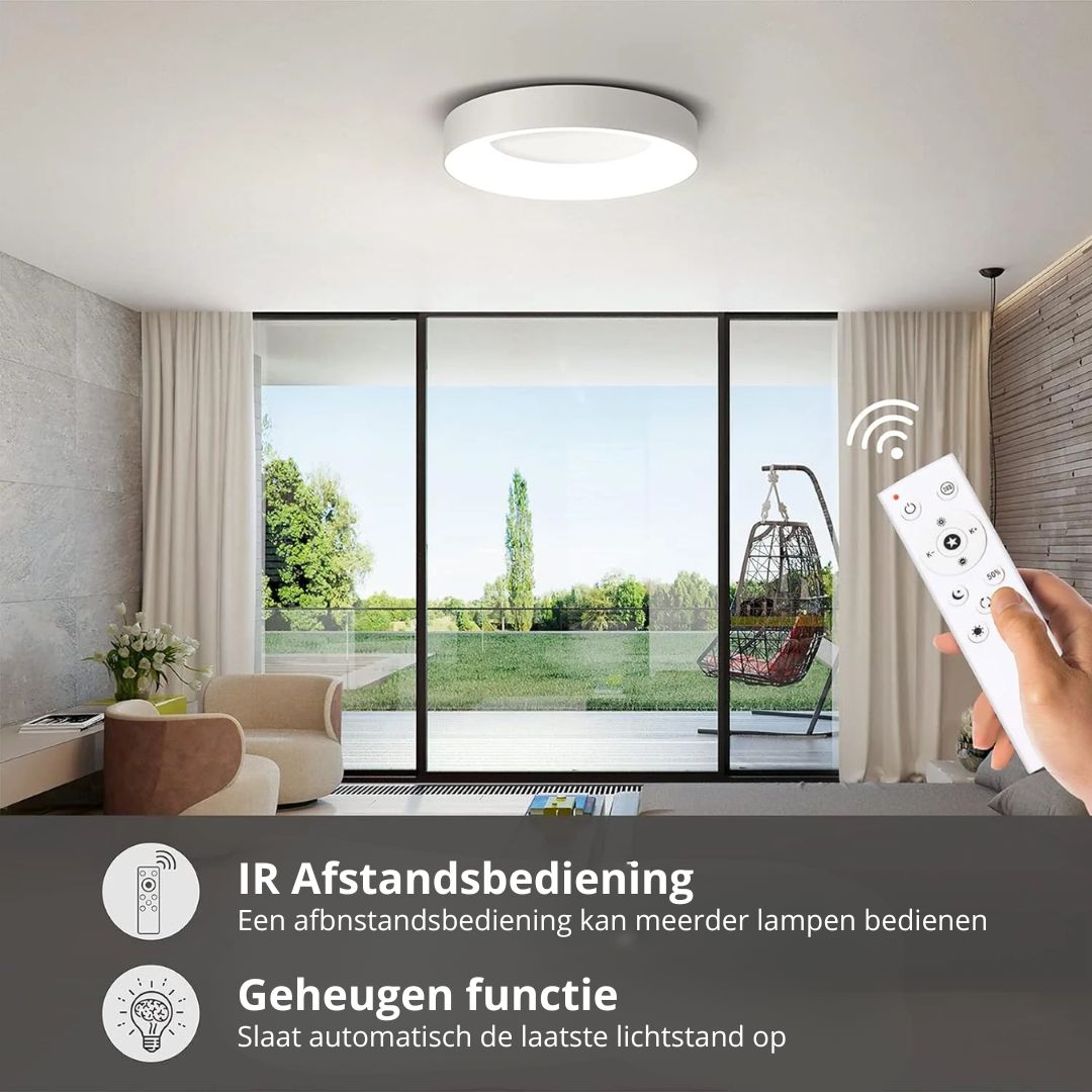 Lampada da soffitto Ismon – LED – Bianco – Ø 30 cm – Minimalista per soggiorni e corridoi
