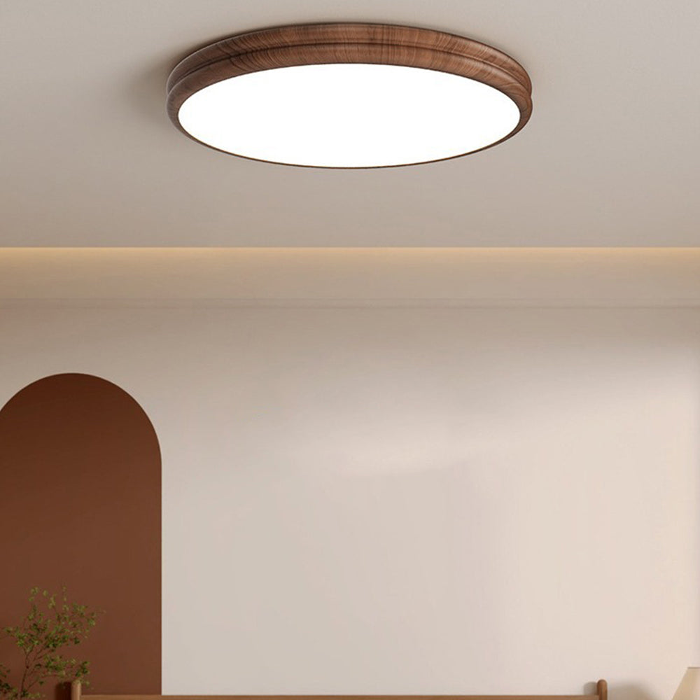 Lampada da soffitto Ivor – Effetto legno – Ø40 cm – Lampada LED moderna per soggiorno e camera da letto
