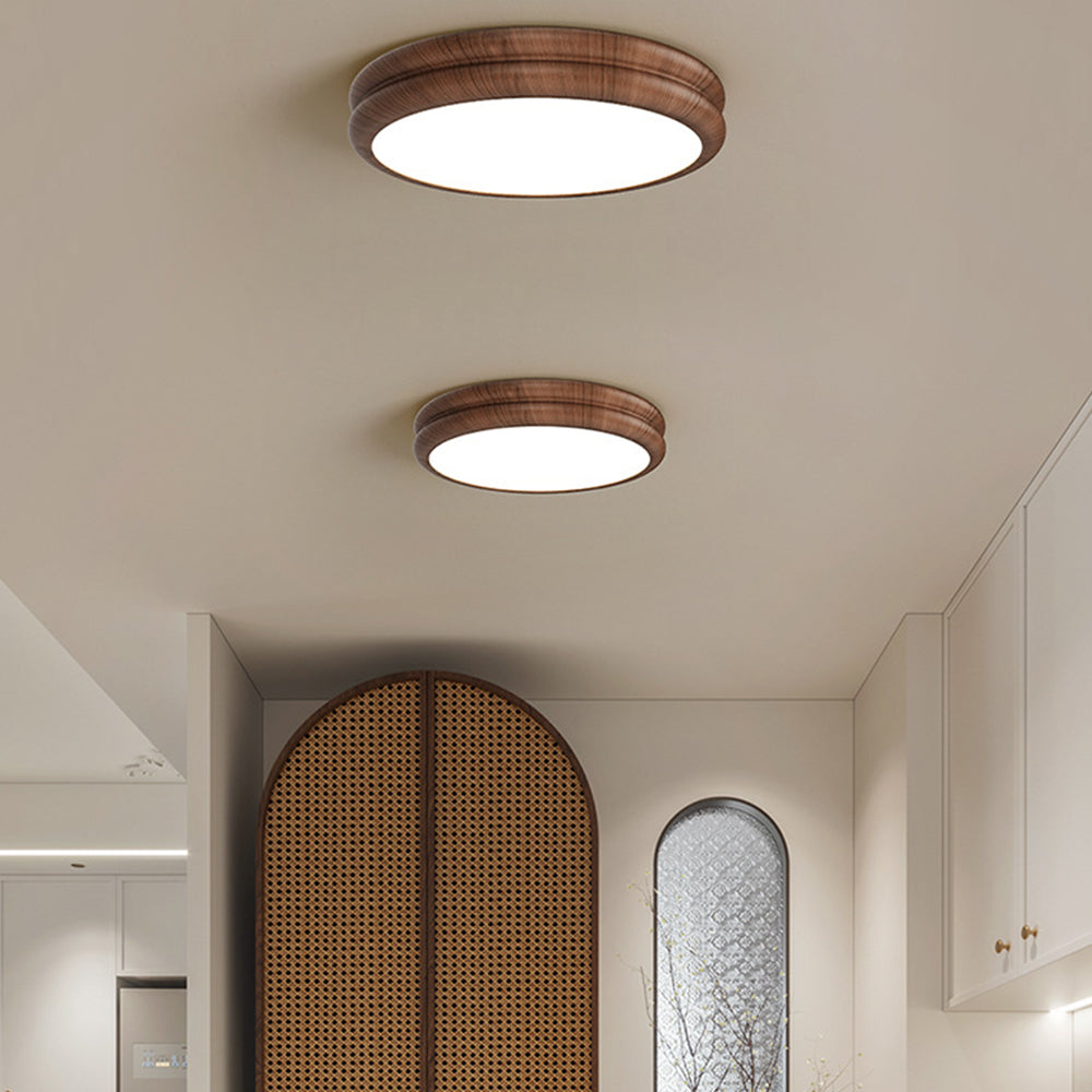 Lampada da soffitto Ivor – Effetto legno – Ø40 cm – Lampada LED moderna per soggiorno e camera da letto