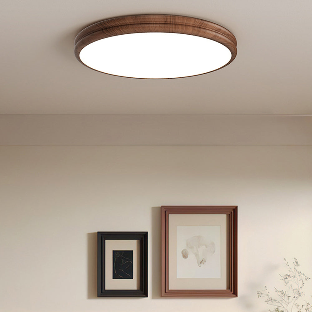 Lampada da soffitto Ivor – Effetto legno – Ø40 cm – Lampada LED moderna per soggiorno e camera da letto