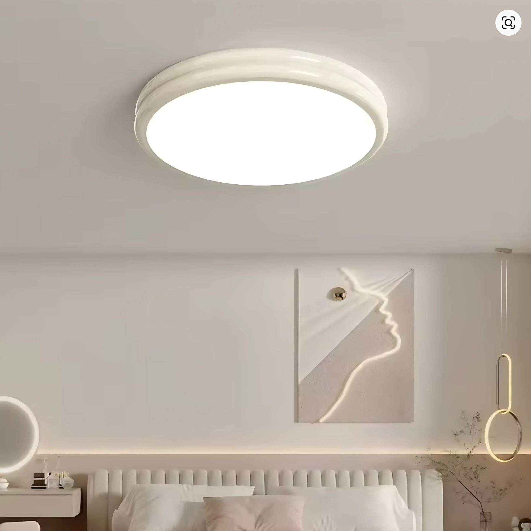 Lampada da soffitto Ivor – Effetto legno – Ø40 cm – Lampada LED moderna per soggiorno e camera da letto